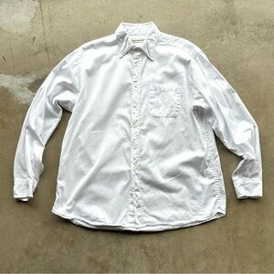 Every Other Thursday Shirt Men Size Large White Oxford Button Up Made In USA